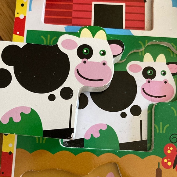 Melissa & Doug FARM ANIMALS CHUNKY INSET PUZZLE - Picture 4 of 15